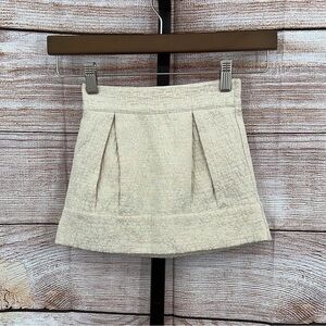 Janie and Jack Cream and Gold Metallic Textured Skirt Size 2T